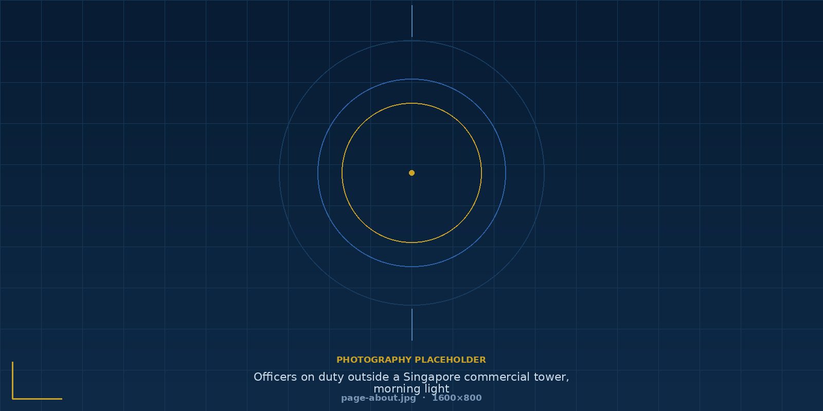 New-E Security officers outside a Singapore commercial tower